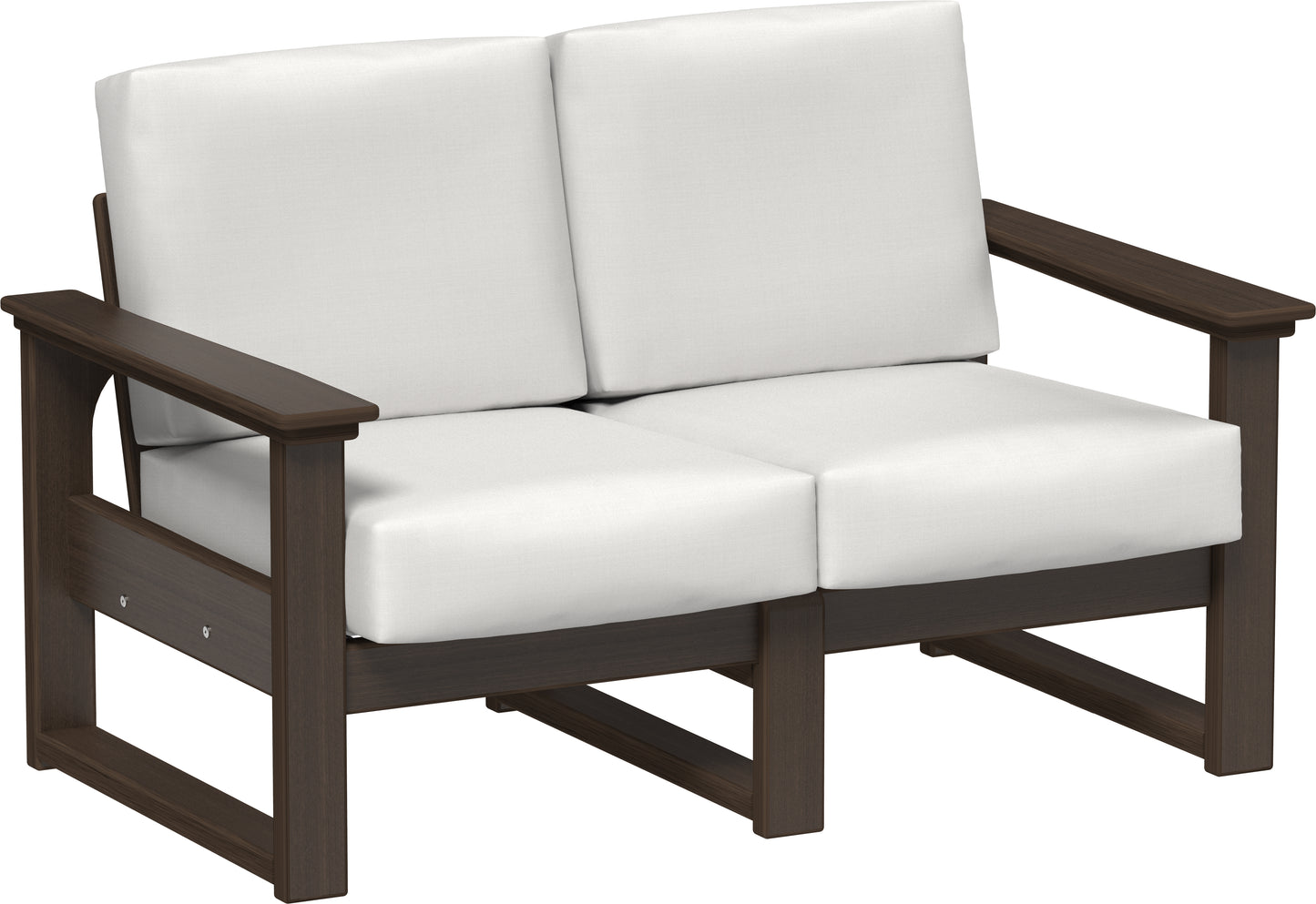 Lanai Deep Seating Loveseat Brazilian Walnut / Canvas