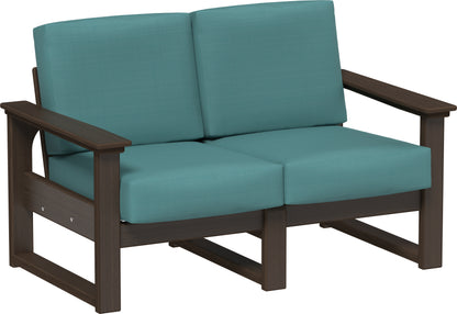 Lanai Deep Seating Loveseat Brazilian Walnut / Cast Breeze