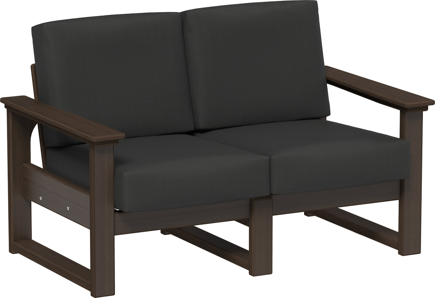 Lanai Deep Seating Loveseat Brazilian Walnut / Spectrum Carbon