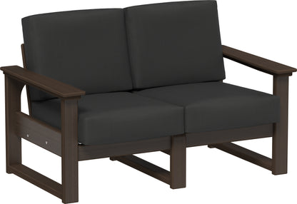 Lanai Deep Seating Loveseat Brazilian Walnut / Spectrum Carbon