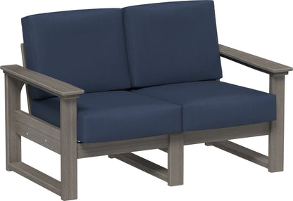 Lanai Deep Seating Loveseat Coastal Gray / Spectrum Indigo