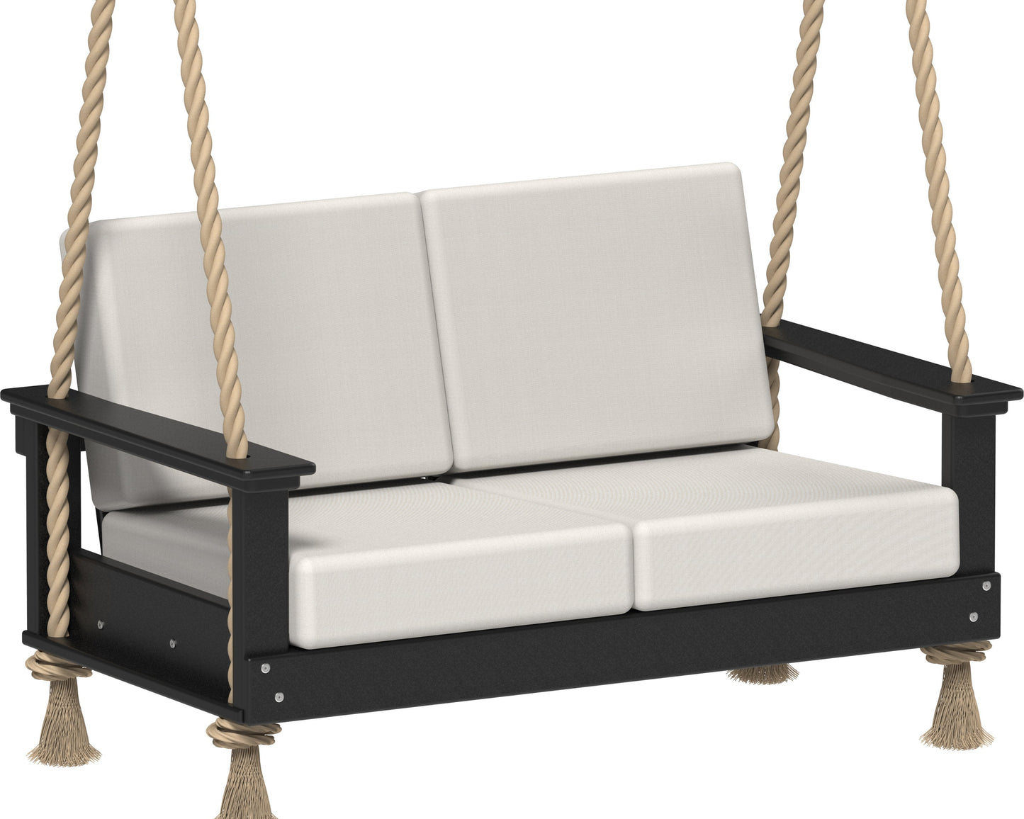 Lanai Deep Seating Loveseat Swing Black / Canvas