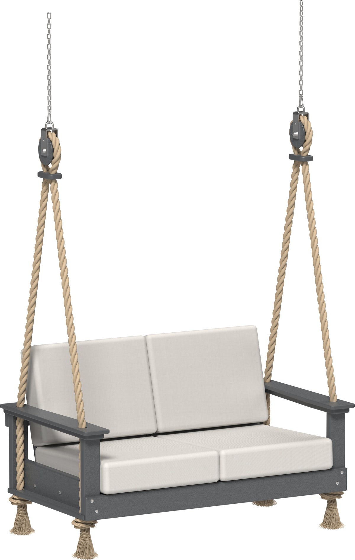 Lanai Deep Seating Loveseat Swing Slate / Canvas