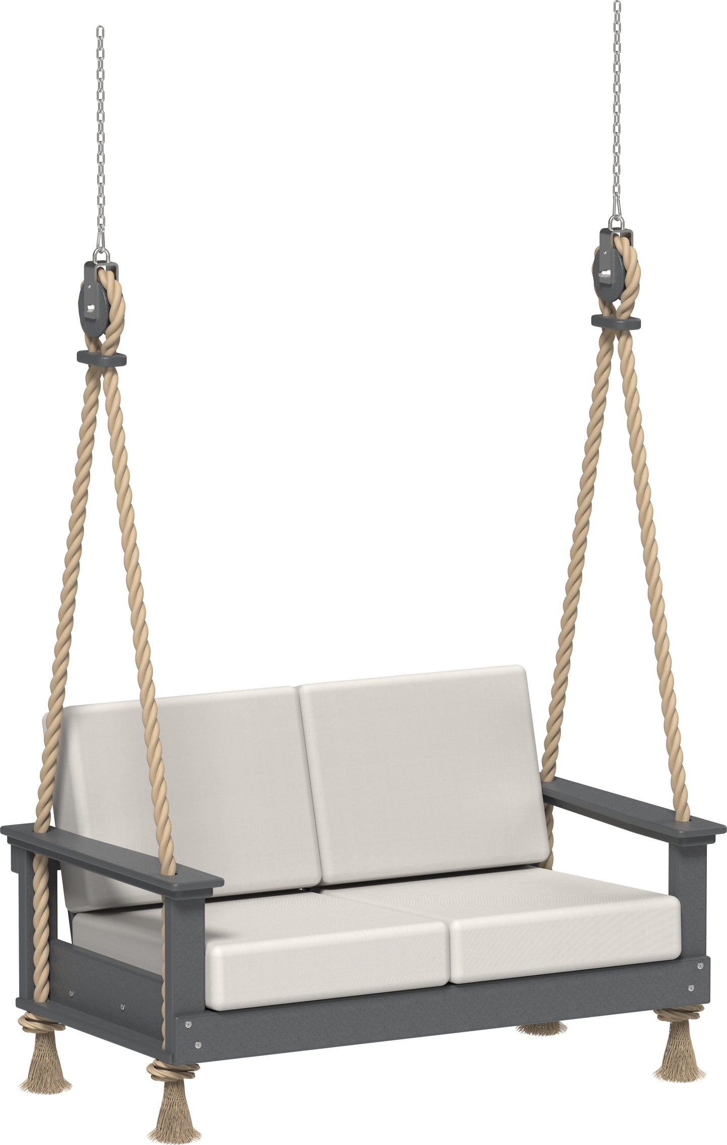 Lanai Deep Seating Loveseat Swing Slate / Canvas