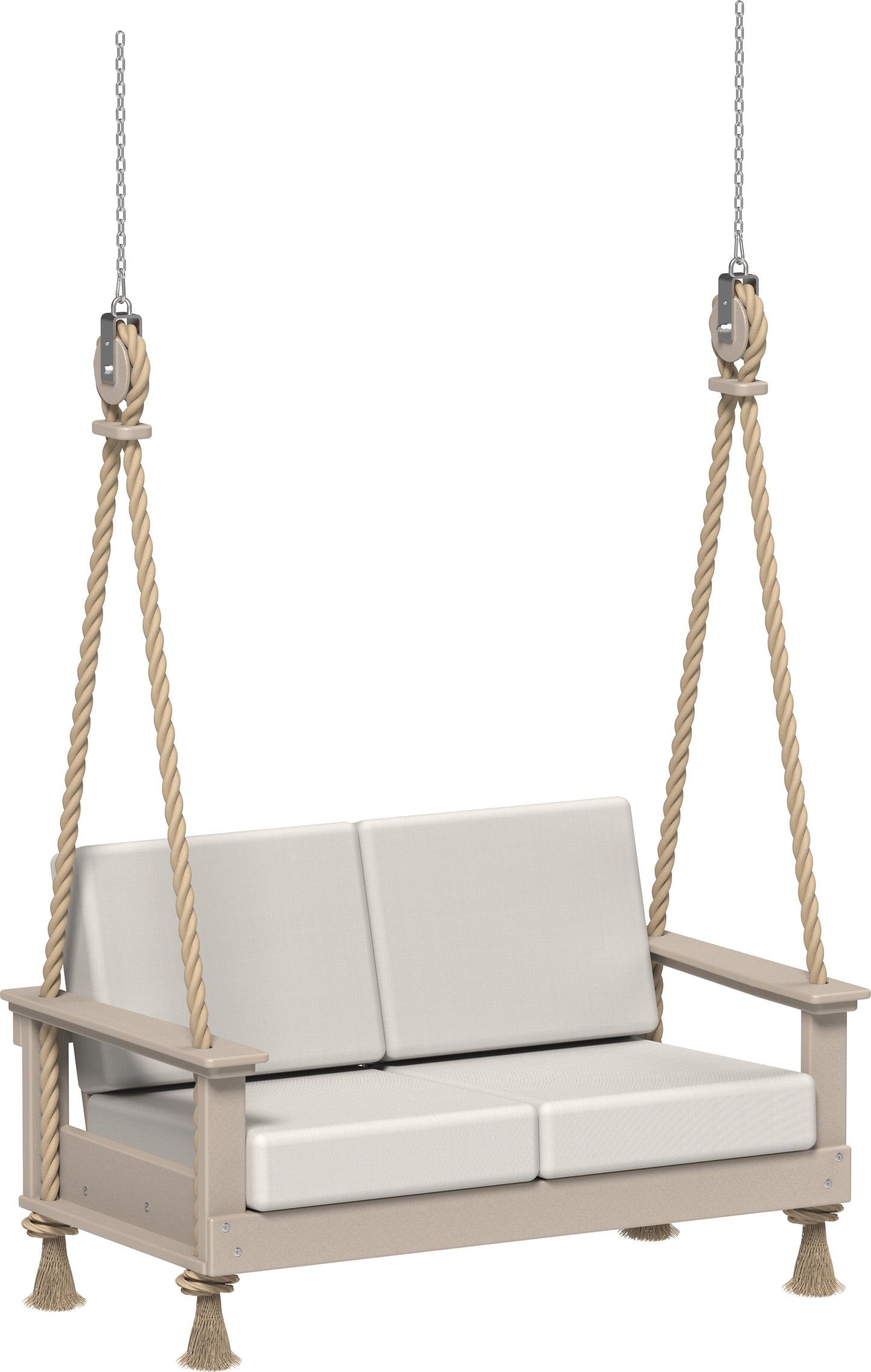 Lanai Deep Seating Loveseat Swing Weatherwood / Canvas