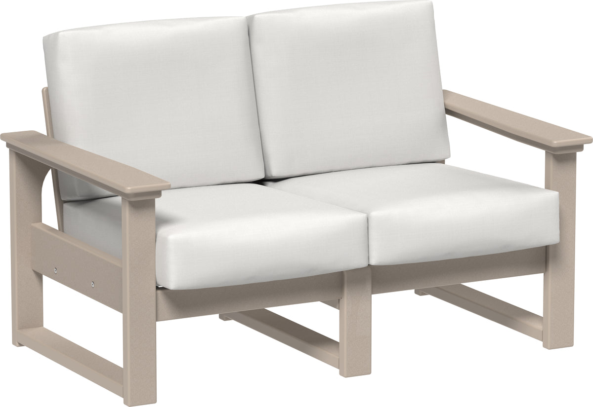 Lanai Deep Seating Loveseat Weatherwood / Canvas