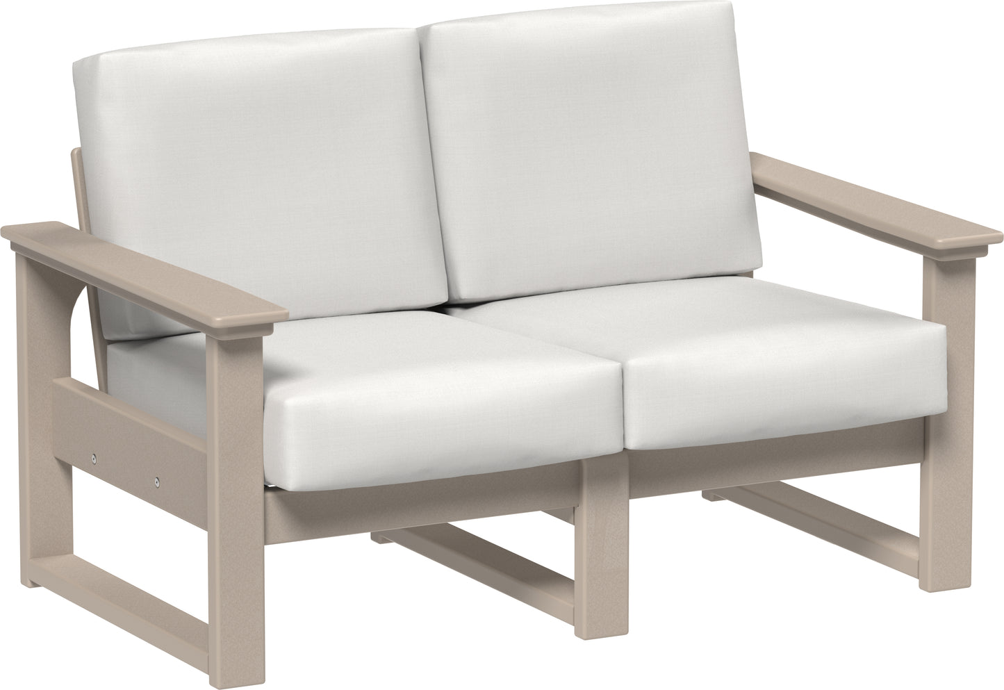 Lanai Deep Seating Loveseat Weatherwood / Canvas