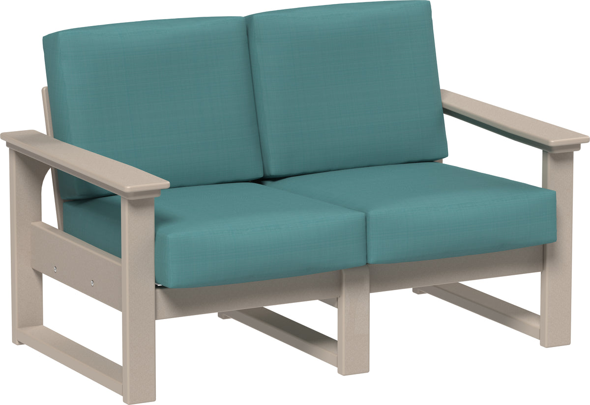 Lanai Deep Seating Loveseat Weatherwood / Cast Breeze