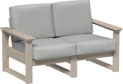 Lanai Deep Seating Loveseat Weatherwood / Spectrum Dove