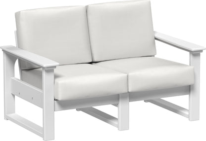 Lanai Deep Seating Loveseat White / Canvas