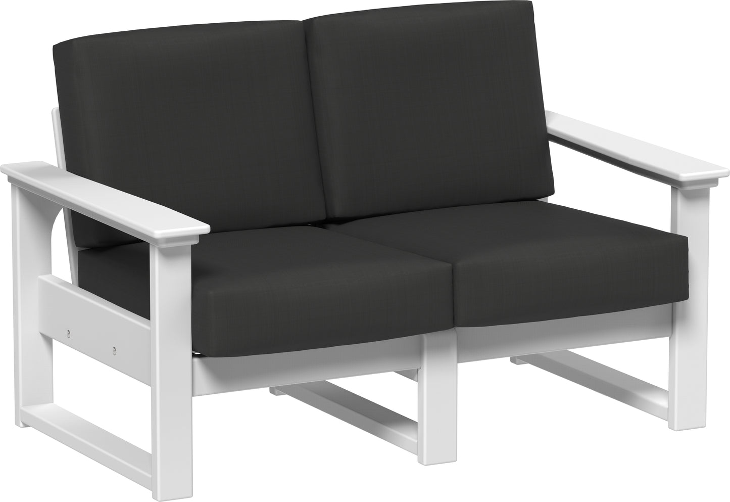 Lanai Deep Seating Loveseat White / Spectrum Carbon