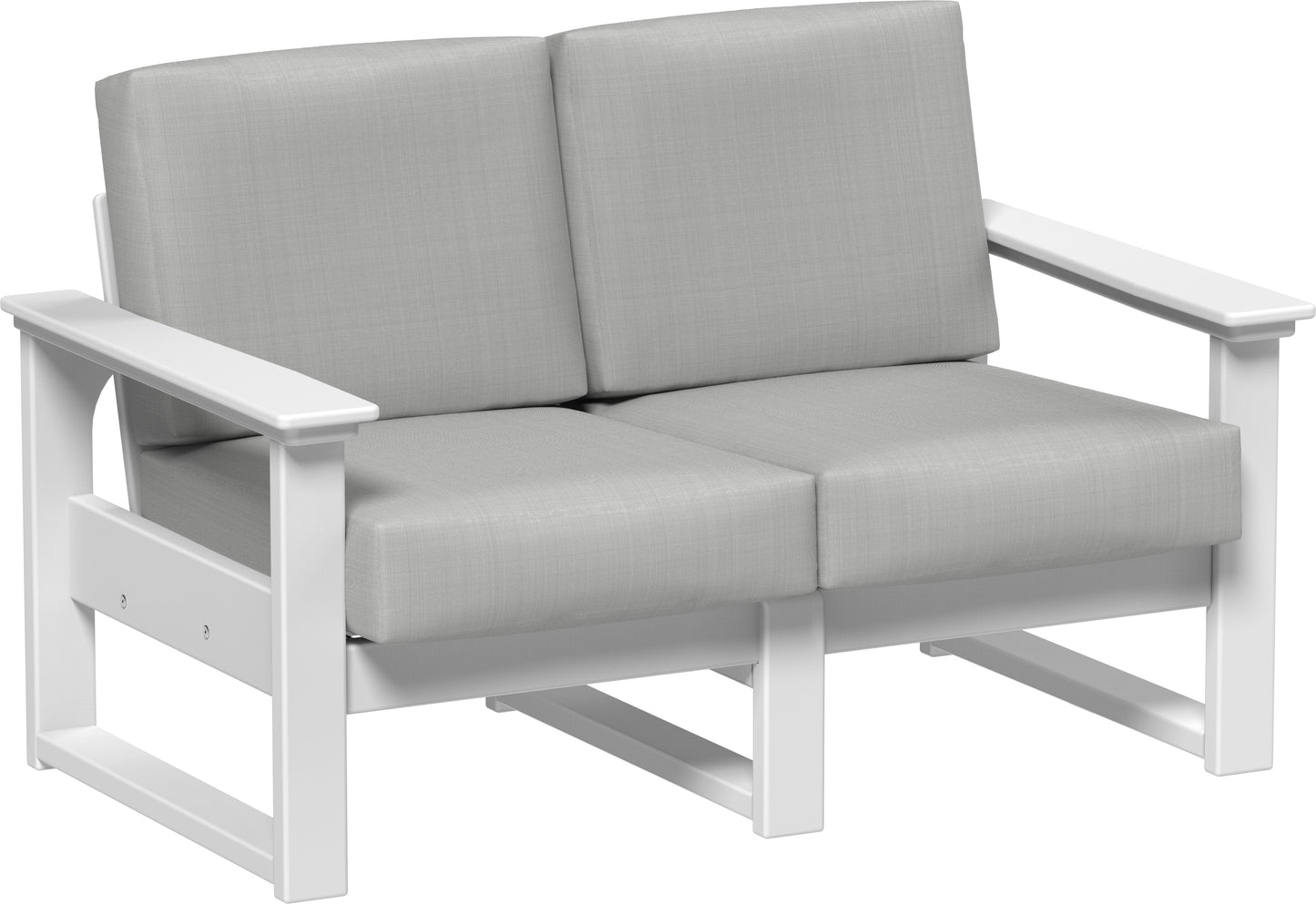 Lanai Deep Seating Loveseat White / Spectrum Dove