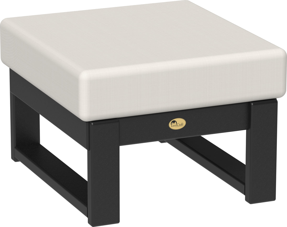 Lanai Deep Seating Ottoman Black / Canvas