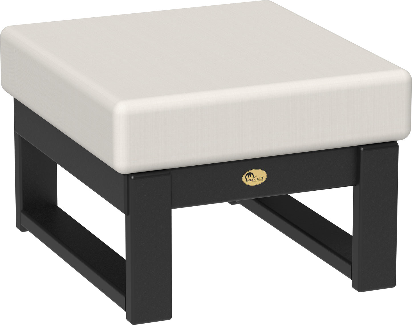 Lanai Deep Seating Ottoman Black / Canvas