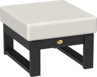Lanai Deep Seating Ottoman Black / Canvas