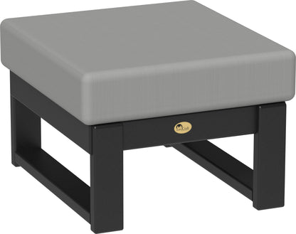 Lanai Deep Seating Ottoman Black / Spectrum Dove