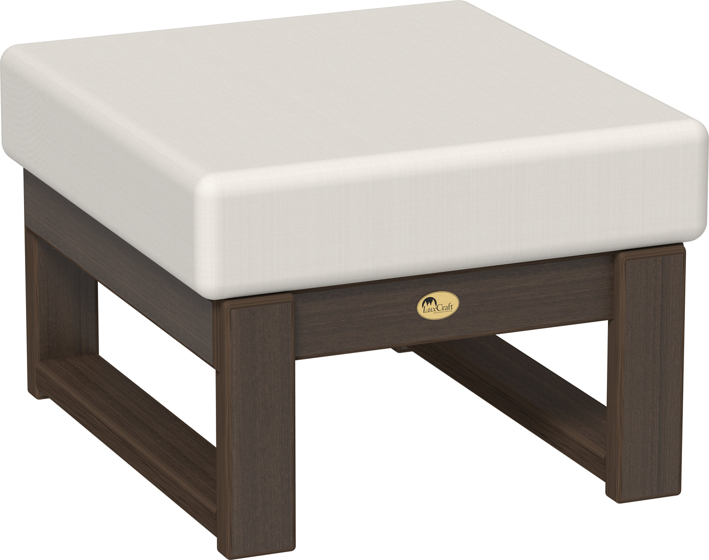 Lanai Deep Seating Ottoman Brazilian Walnut / Canvas