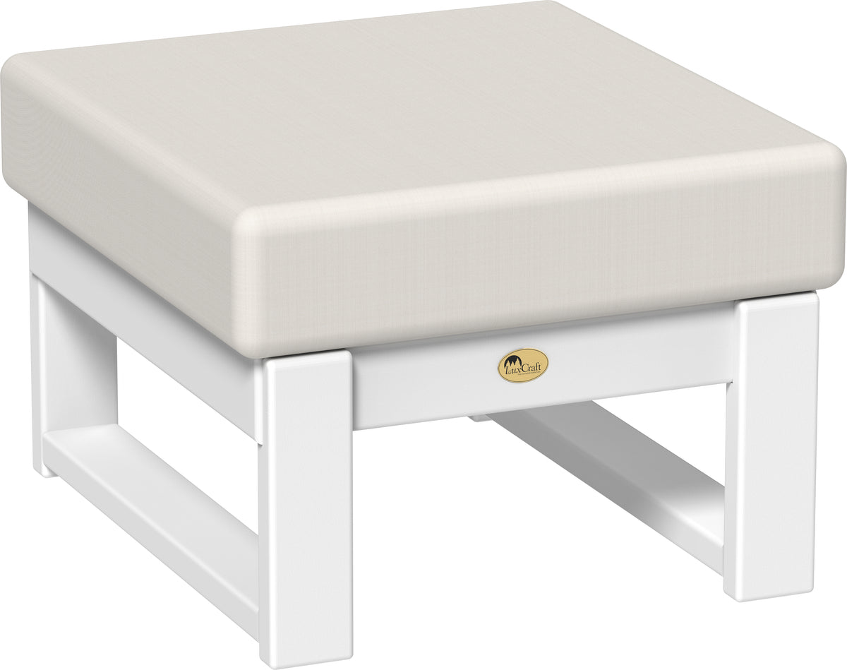 Lanai Deep Seating Ottoman White / Canvas