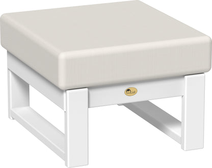 Lanai Deep Seating Ottoman White / Canvas