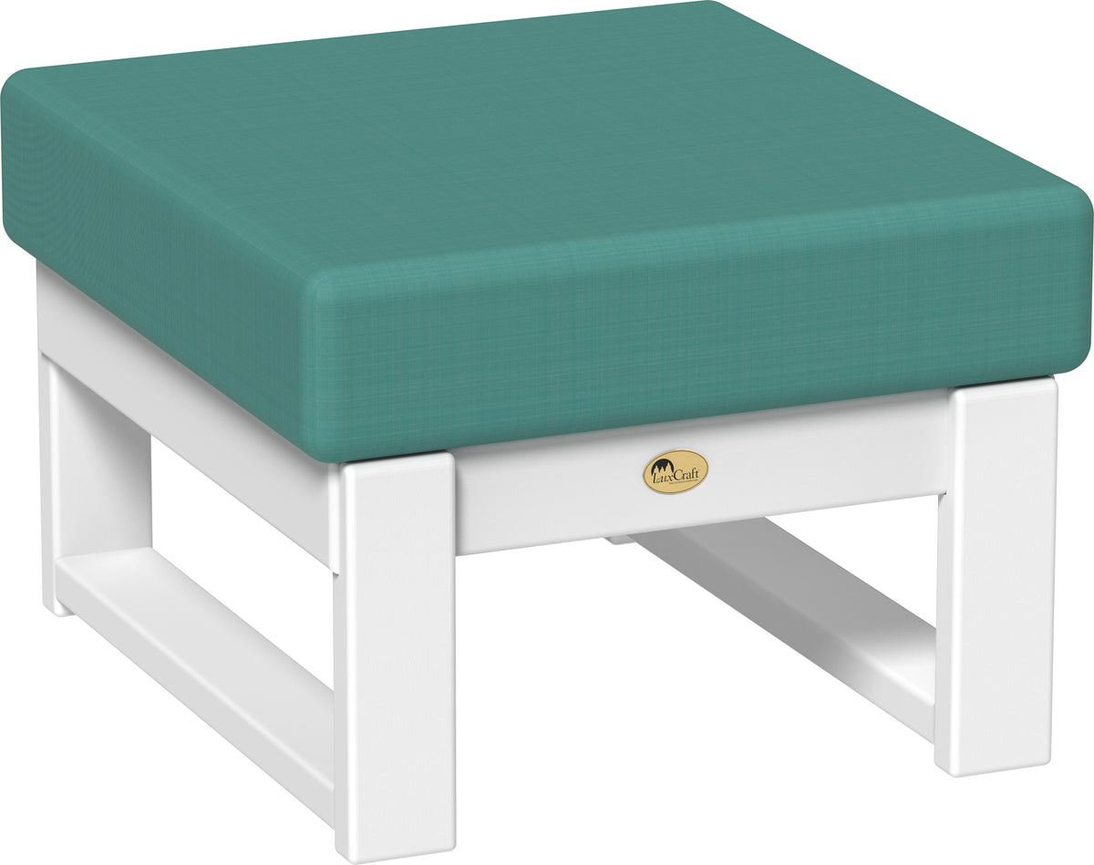 Lanai Deep Seating Ottoman White / Cast Breeze