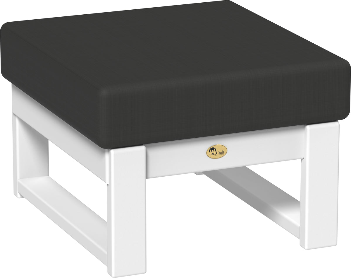 Lanai Deep Seating Ottoman White / Spectrum Carbon
