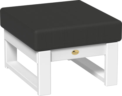 Lanai Deep Seating Ottoman White / Spectrum Carbon