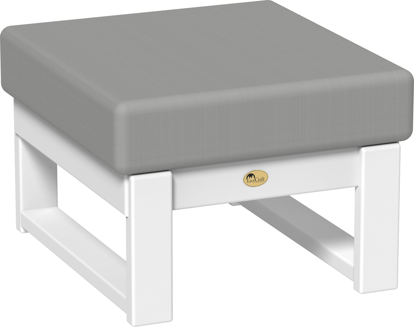 Lanai Deep Seating Ottoman White / Spectrum Dove
