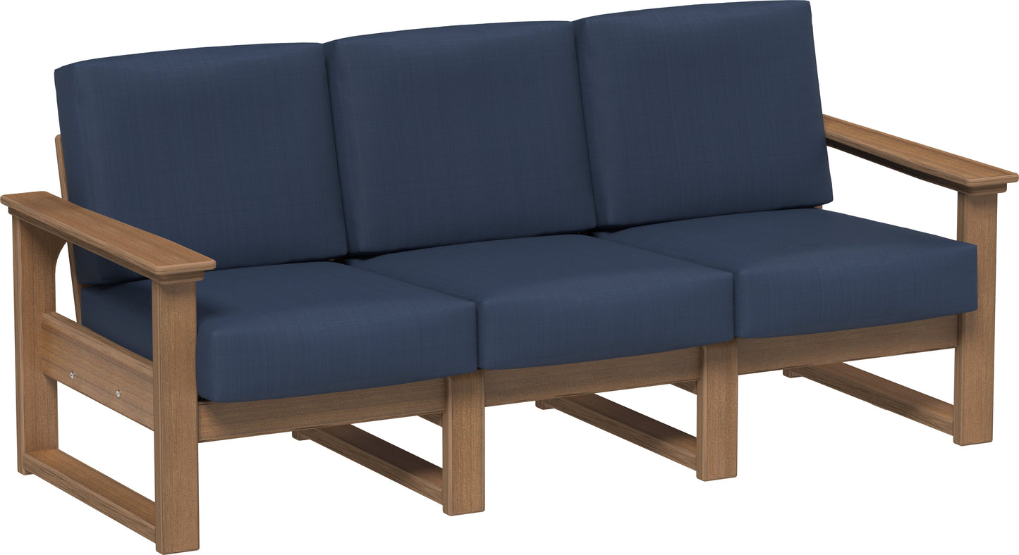 Lanai Deep Seating Sofa Antique Mahogany / Spectrum Indigo