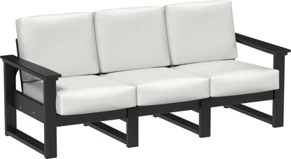 Lanai Deep Seating Sofa Black / Canvas