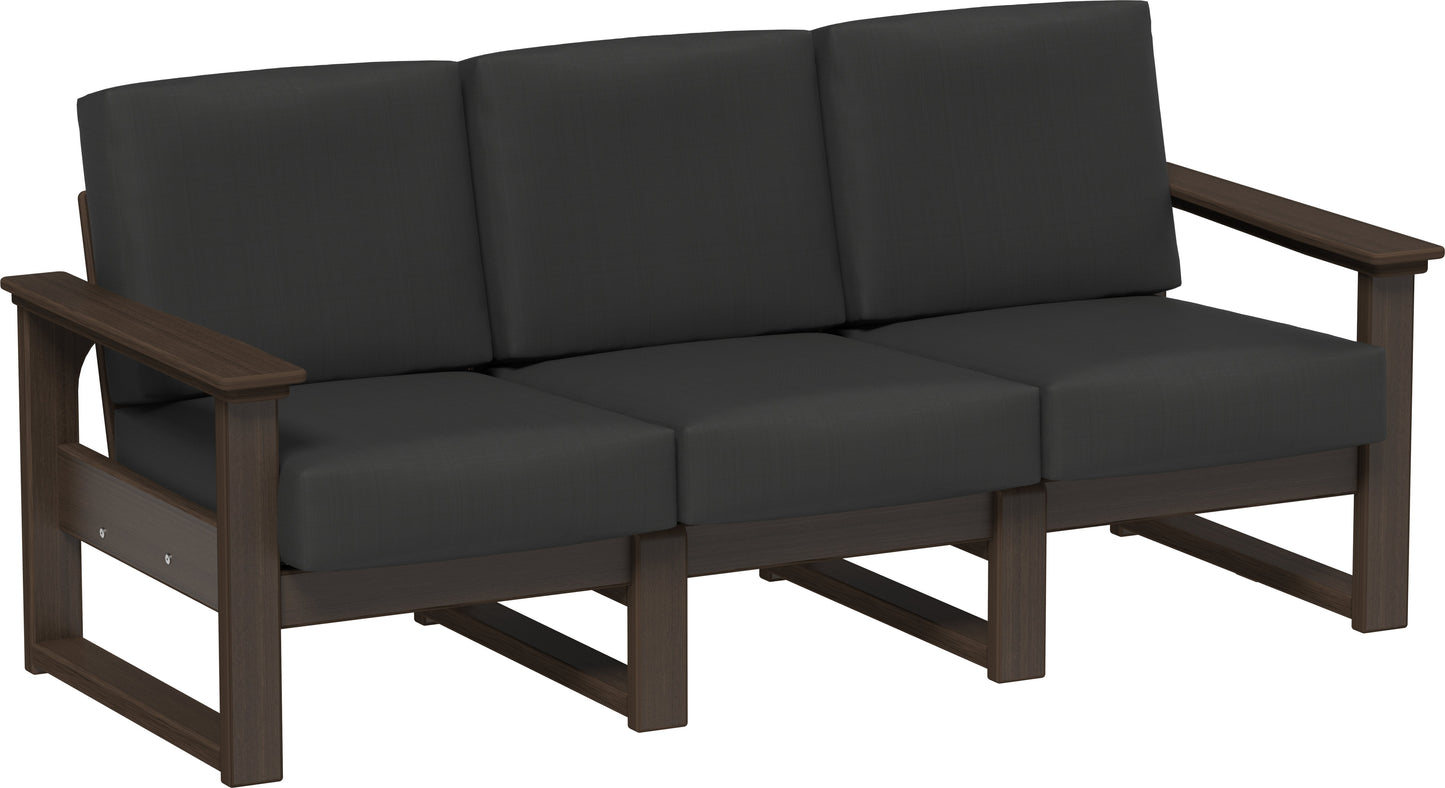 Lanai Deep Seating Sofa Brazilian Walnut / Spectrum Carbon