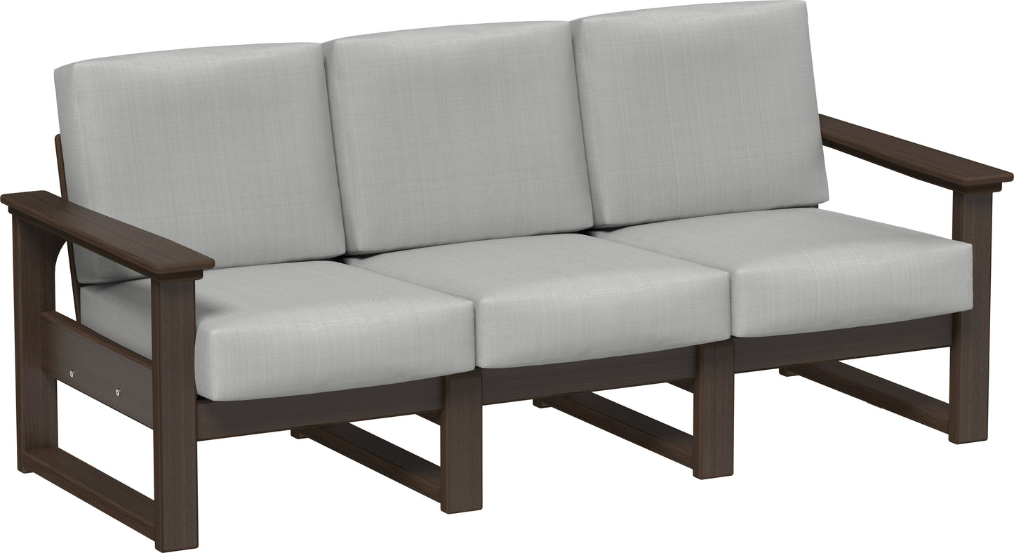 Lanai Deep Seating Sofa Brazilian Walnut / Spectrum Dove