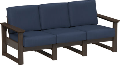 Lanai Deep Seating Sofa Brazilian Walnut / Spectrum Indigo