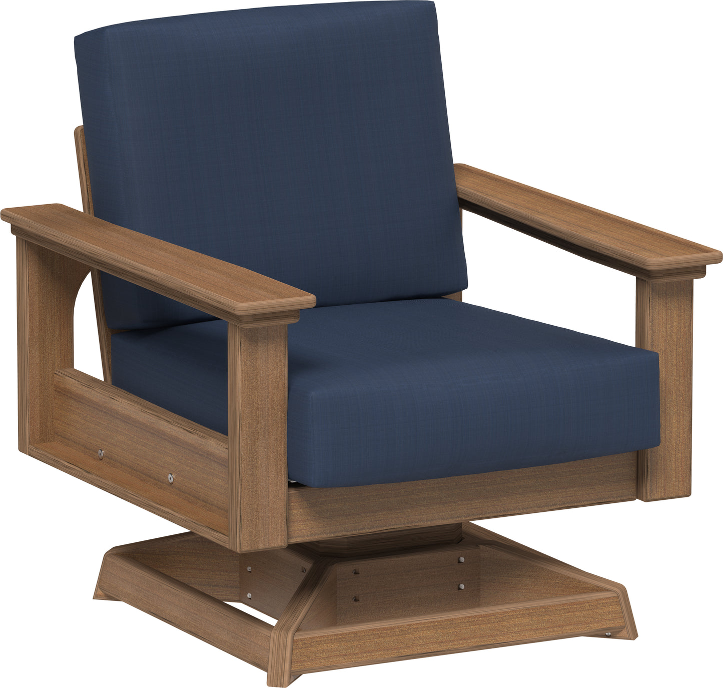 Lanai Deep Seating Swivel Rocker Antique Mahogany / Spectrum Indigo