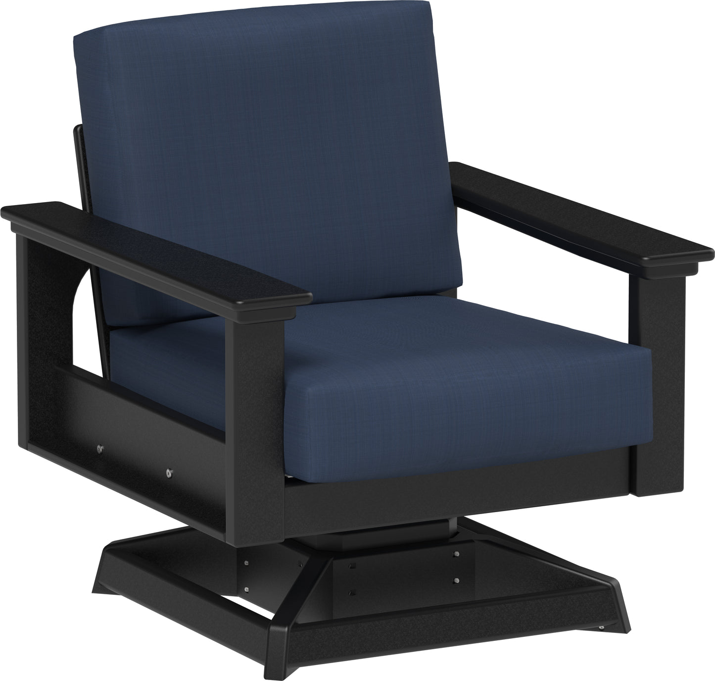 Lanai Deep Seating Swivel Rocker Black / Spectrum Indigo