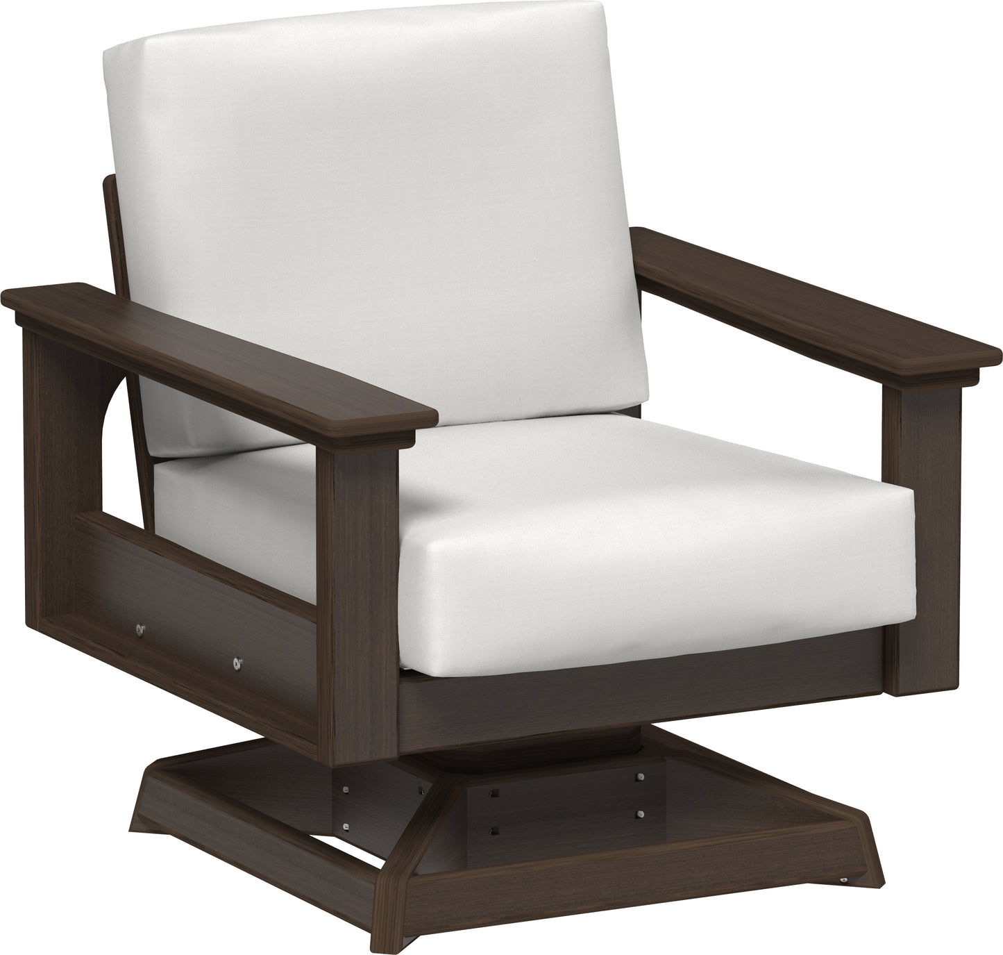 Lanai Deep Seating Swivel Rocker Brazilian Walnut / Canvas