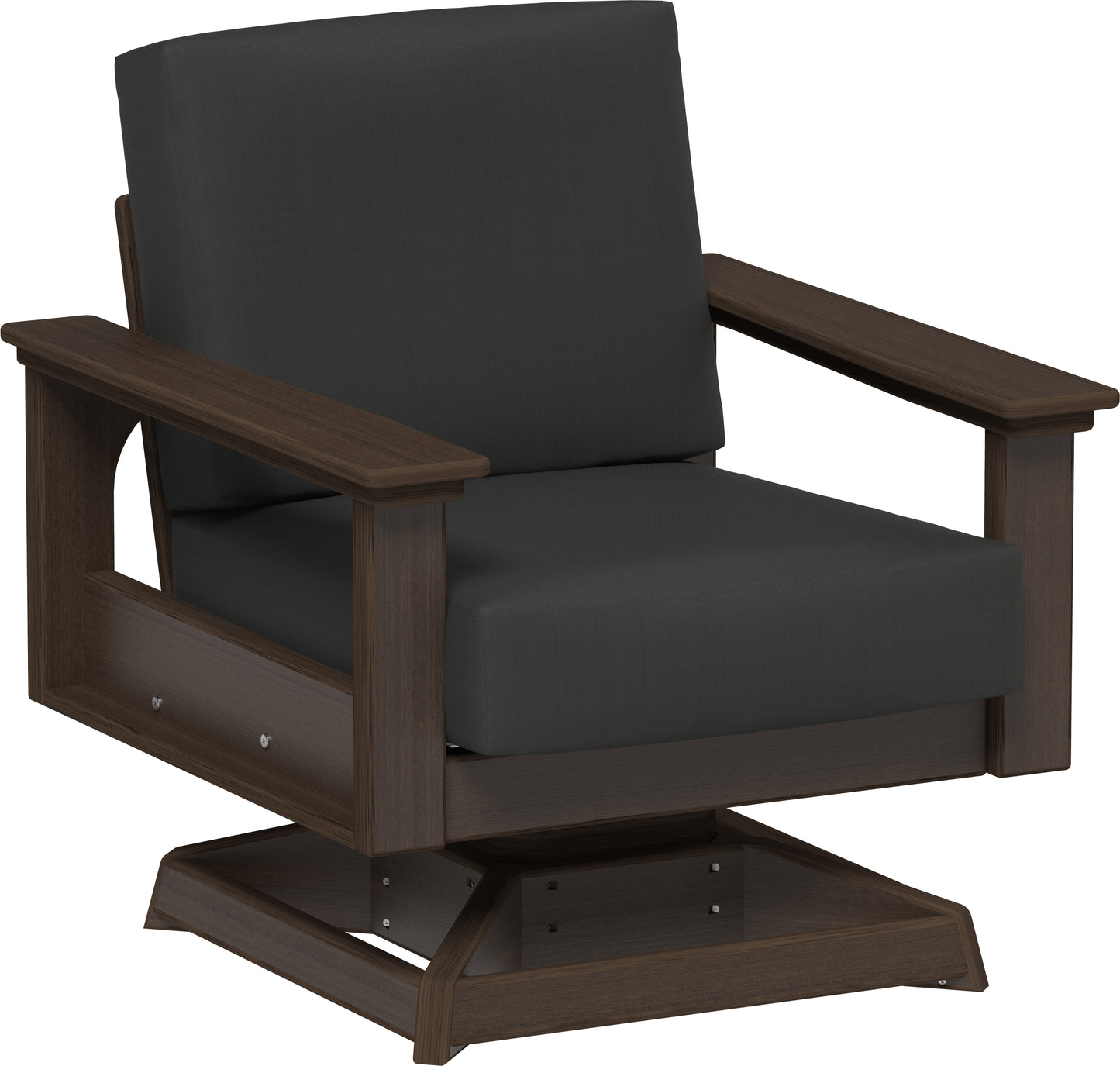 Lanai Deep Seating Swivel Rocker Brazilian Walnut / Spectrum Carbon