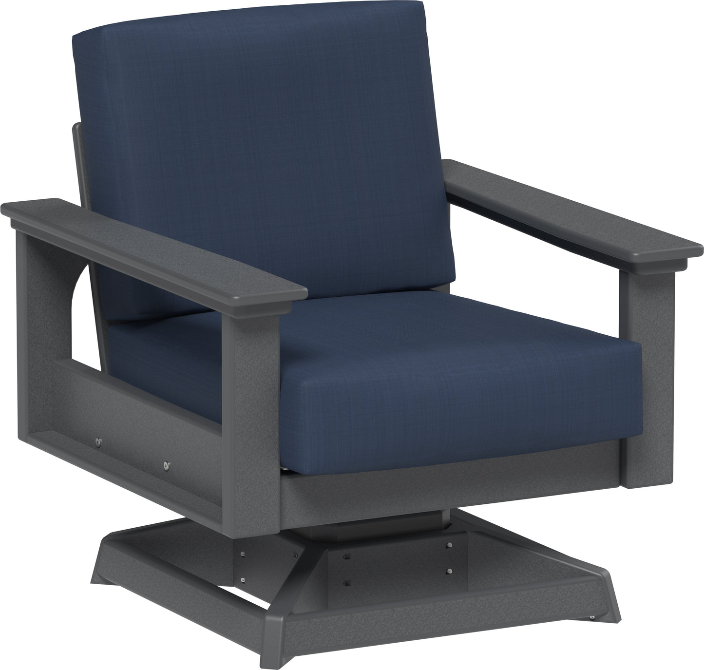 Lanai Deep Seating Swivel Rocker Slate / Spectrum Indigo