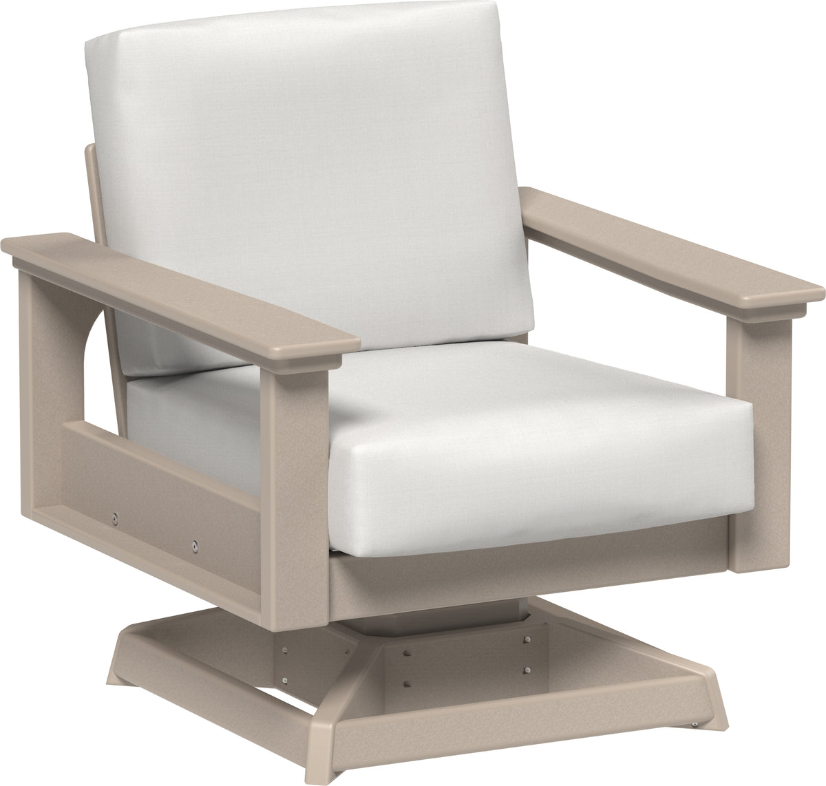 Lanai Deep Seating Swivel Rocker Weatherwood / Canvas