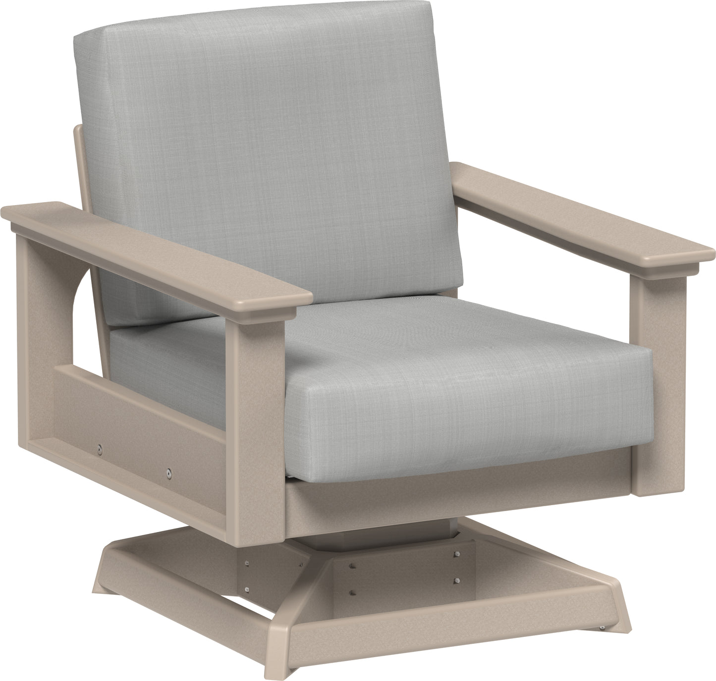Lanai Deep Seating Swivel Rocker Weatherwood / Spectrum Dove