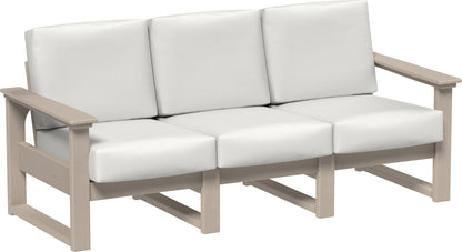 Lanai Deep Seating Sofa Weatherwood / Canvas