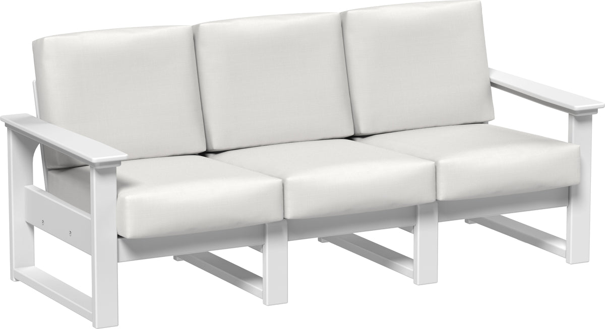 Lanai Deep Seating Sofa White / Canvas