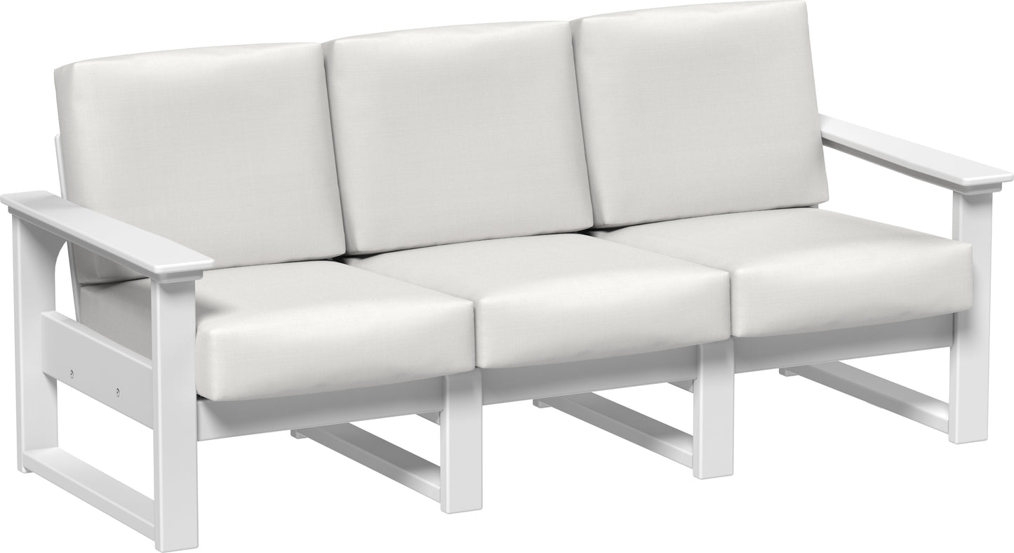 Lanai Deep Seating Sofa White / Canvas