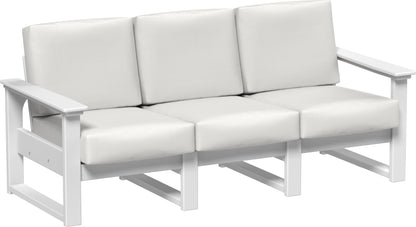 Lanai Deep Seating Sofa White / Canvas