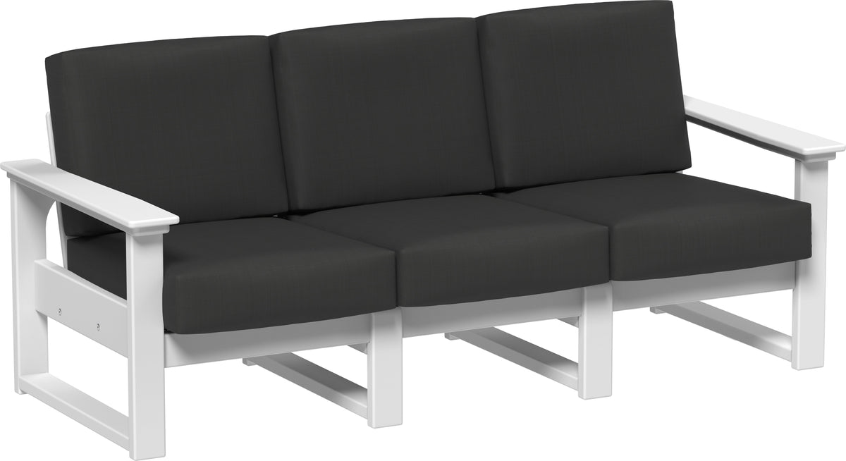 Lanai Deep Seating Sofa White / Spectrum Carbon