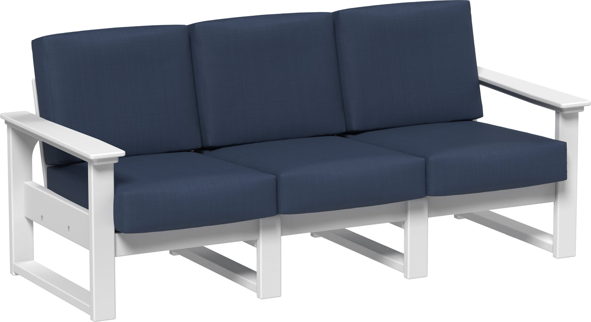 Lanai Deep Seating Sofa White / Spectrum Indigo