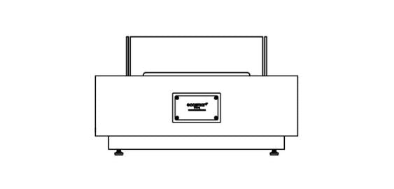 Manhattan 50 Fire Table w/ Ethanol Burner — Side View technical drawing