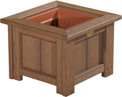 15" Square Planter Antique Mahogany