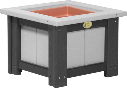 15" Square Planter Dove Gray & Black