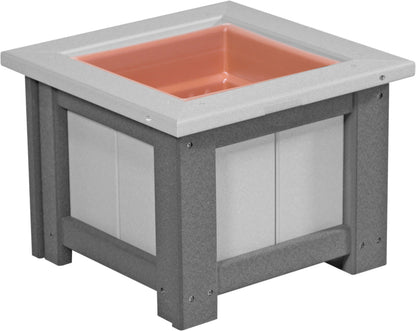 15" Square Planter Dove Gray & Slate