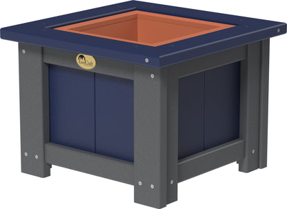 15" Square Planter Patriot Blue & Slate